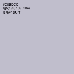 #C0BDCC - Gray Suit Color Image